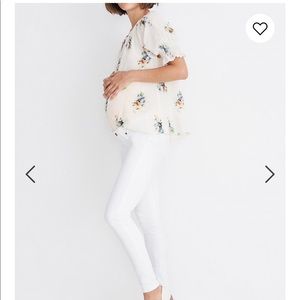 Madewell maternity jeans white